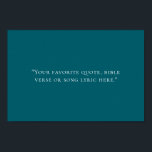 Create Your Own Quote Poster<br><div class="desc">Create your own custom quote poster wall art. Features minimalist typography on dark teal colour background.</div>