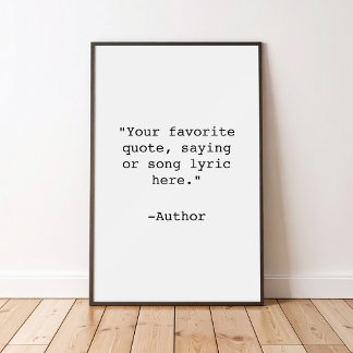 Create Your Own Quote Poster