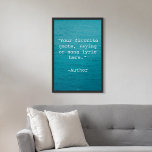 Create Your Own Quote Poster<br><div class="desc">Create your own custom quote poster wall art. Features minimalist typewriter typography and ocean waves nature background.</div>
