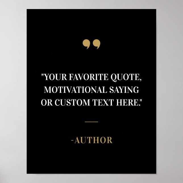 Create Your Own Quote Poster (Front)