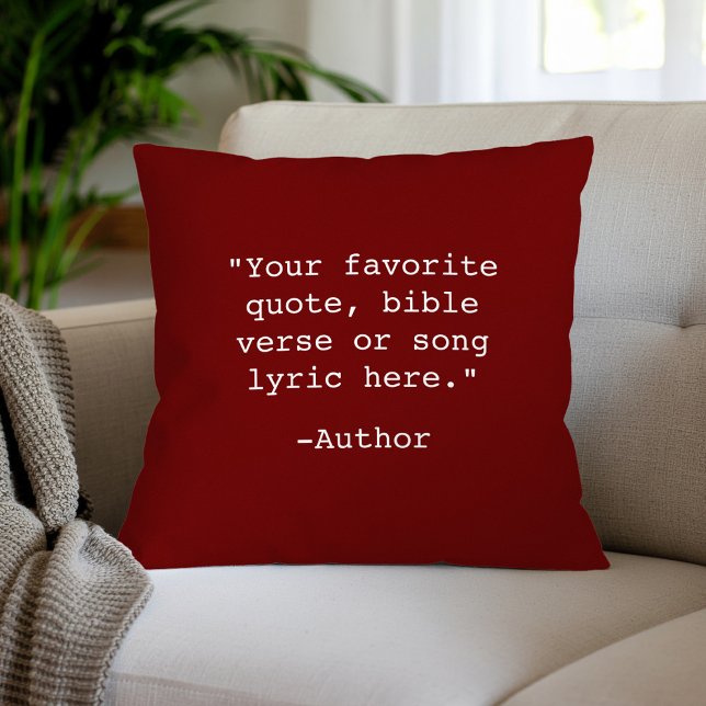 Create Your Own Quote Throw Pillow (Creator Uploaded)