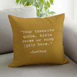 Create Your Own Quote Throw Pillow<br><div class="desc">Create your own custom quote throw pillow. Features minimalist typewriter typography.</div>