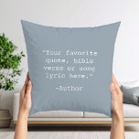 Create Your Own Quote Throw Pillow<br><div class="desc">Create your own custom quote throw pillow. Features minimalist typewriter typography.</div>