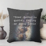 Create Your Own Quote Throw Pillow<br><div class="desc">Create your own custom quote throw pillow. Features minimalist typewriter typography.</div>