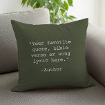 Create Your Own Quote Throw Pillow<br><div class="desc">Create your own custom quote throw pillow. Features minimalist typewriter typography.</div>