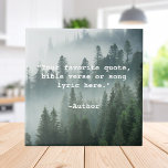 Create Your Own Quote Tile<br><div class="desc">Create your own custom quote ceramic tile home decor. Features minimalist typewriter typography and forest nature background.</div>