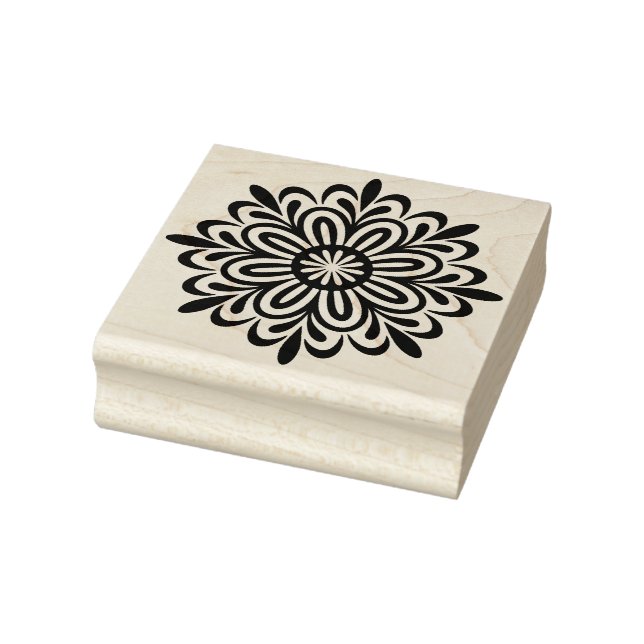 Create Your Own Radiant Flower Mandala Rubber Stamp (Stamp)