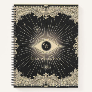 Create Your Own Radiant Retro Evil Eye Notebook