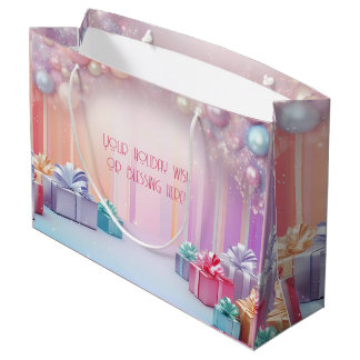 Create Your Own Rainbow Christmas Presents Large Gift Bag