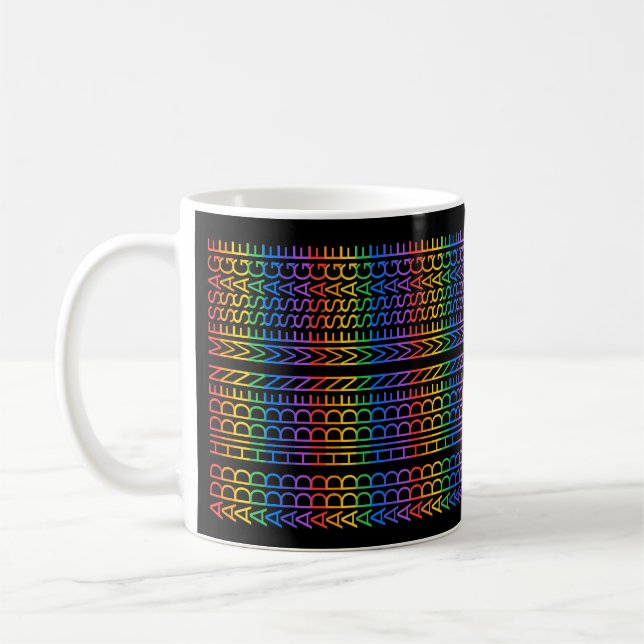 Create Your Own Rainbow Fun Hidden Message B Coffee Mug (Left)