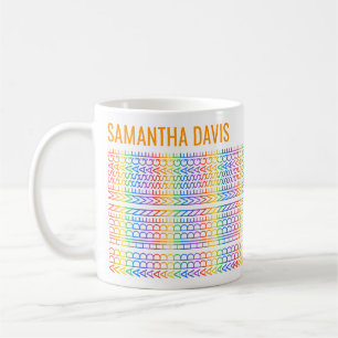 Create Your Own Rainbow Hidden Message & Name O Coffee Mug