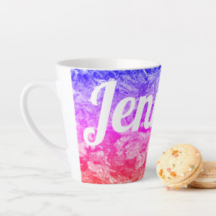 Create Your Own Rainbow Ombre Abstract Art Photo Latte Mug