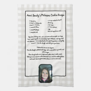 Create your own Recipe keepsake Buffalo Add Photo Kitchen Towel