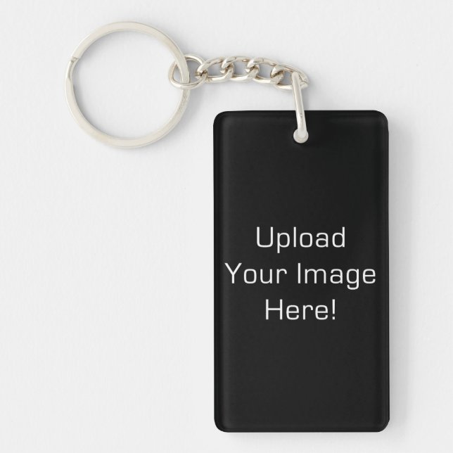 Create-Your-Own Rectangle Acrylic Keychain (Front)