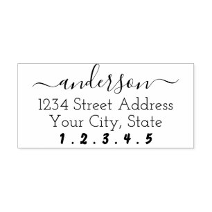 Create Your Own Rectangular Family Return Address Self-inking Stamp