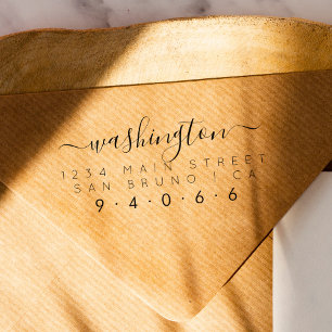 Create Your Own Rectangular Family Return Address Self-inking Stamp