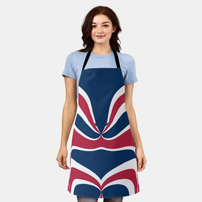 Create Your Own Red and Blue Apron (Worn)