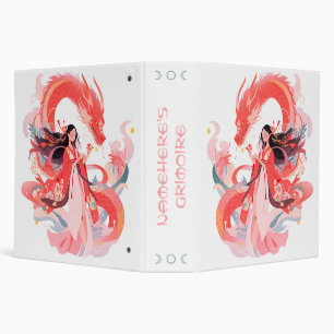 Create Your Own Red Chinese Dragon Garden Goddess Binder