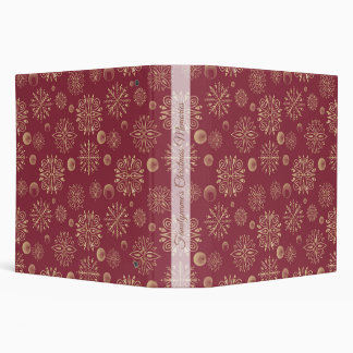 Create Your Own Red & Gold Snowflakes Binder