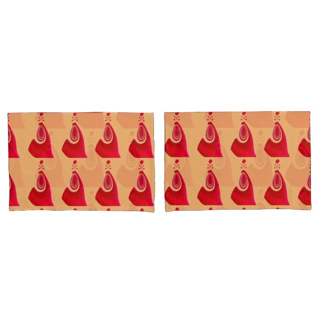 Create Your Own Red Loop pattern design Duvet case Pillowcase (Front-Set)