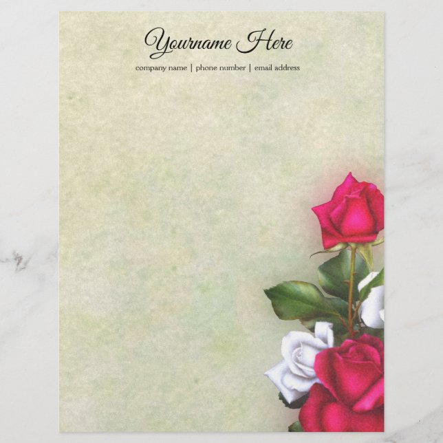 Create Your Own Red & White Roses (Front)