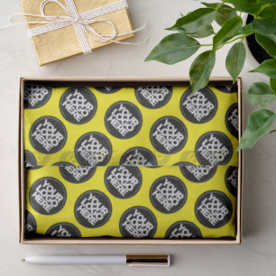 Create your own Repeating Logo Background Yellow Tissue Paper