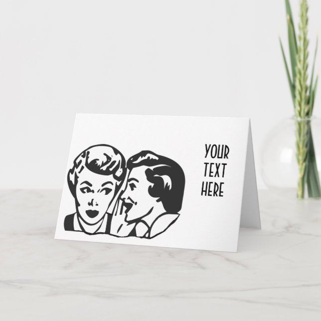 CREATE YOUR OWN RETRO GOSSIP LADY GIFTS HOLIDAY CARD (Front)