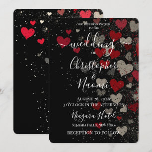 Create Your Own Retro Hearts Invitation