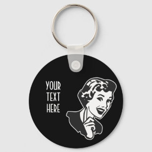 CREATE YOUR OWN RETRO MOM SCOLDING GIFTS KEYCHAIN