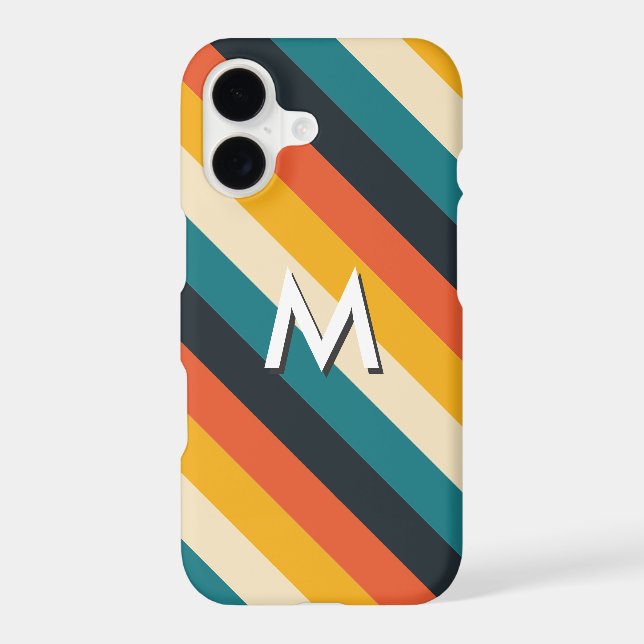 Create Your Own: Retro Stripes Monogram (Back)