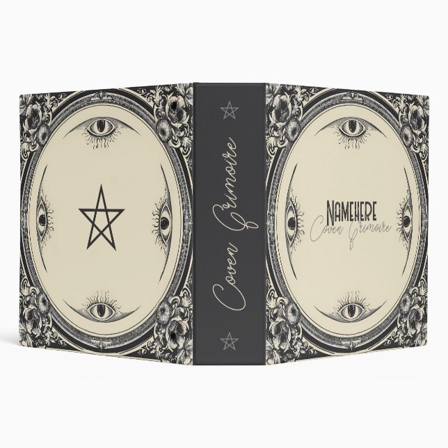 Create Your Own Retro Vintage Evil Eyes Binder (Background)