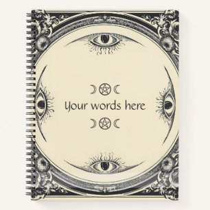 Create Your Own Retro Vintage Evil Eyes Notebook