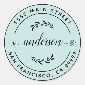 Create Your Own Return Address Classic Round Class Sticker