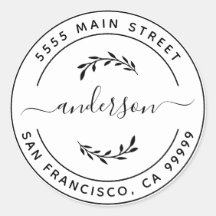 Create Your Own Return Address Classic Round