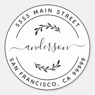 Create Your Own Return Address Classic Round Sticker