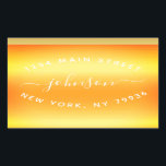 Create Your Own  Return Address Gold White Sticker<br><div class="desc">Create Your Own Return Address Gold White Oval Sticker</div>