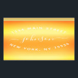 Create Your Own  Return Address Gold White Sticker<br><div class="desc">Create Your Own Return Address Gold White Oval Sticker</div>