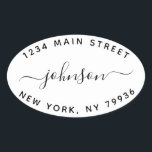 Create Your Own  Return Address Oval Sticker<br><div class="desc">Create Your Own  Return Address</div>