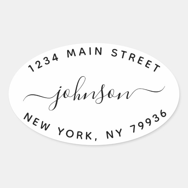 Create Your Own  Return Address Oval Sticker (Front)