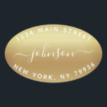 Create Your Own  Return Address Oval Sticker<br><div class="desc">Create Your Own Return Address Oval Sticker</div>