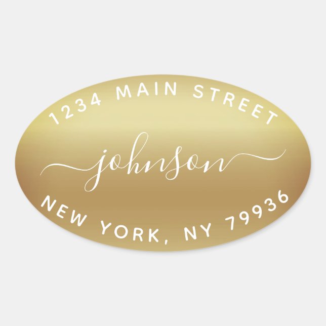 Create Your Own  Return Address Oval Sticker (Front)
