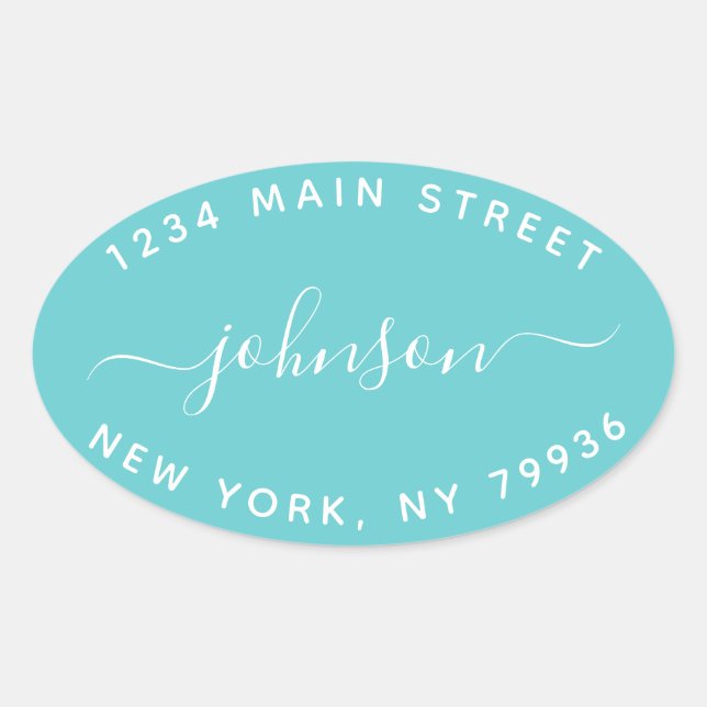Create Your Own  Return Address Oval Sticker (Front)