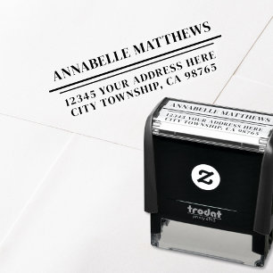 Create Your Own Return Address Self-inking Stamp