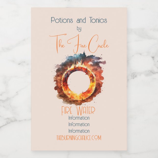 Create Your Own Ring of Fire Food Label (Single Label)