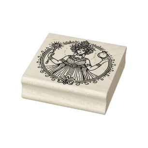 Create Your Own Ritual High Priestess Power Emblem Rubber Stamp