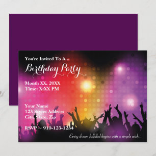 Create Your Own Rock Birthday Party Invitation
