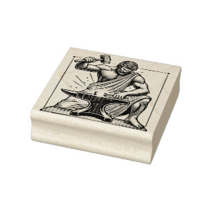 Create Your Own Roman God Vulcan Blacksmith Rubber Stamp
