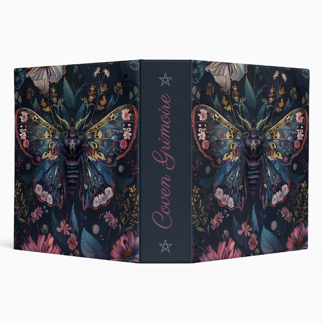 Create Your Own Romantic Fantasy Floral Moth Binder (Background)