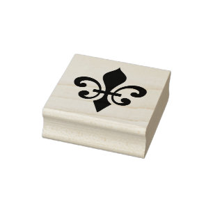 Create Your Own Romantic Fleur De Lis Rubber Stamp