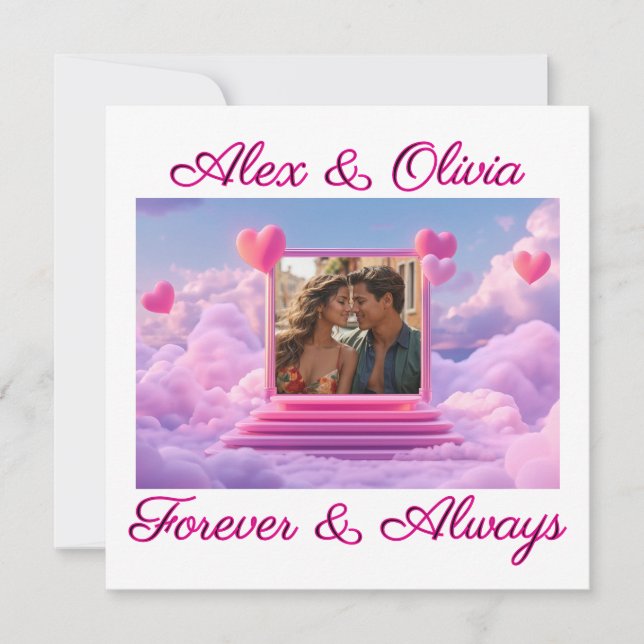 Create Your Own Romantic Heart Photo Template (Front)